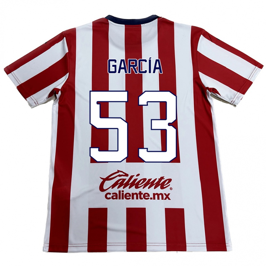 Niño Fútbol Camiseta Uziel García #53 Rojo Blanco 1ª Equipación 2024/25 México