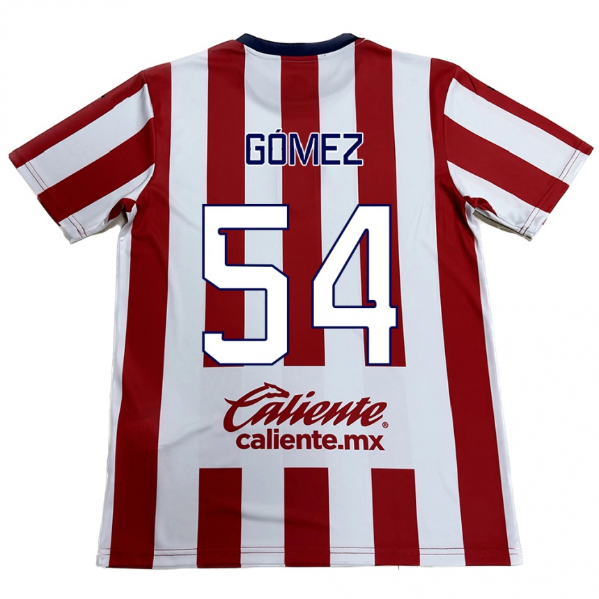 Niño Fútbol Camiseta Miguel Gómez #54 Rojo Blanco 1ª Equipación 2024/25 México