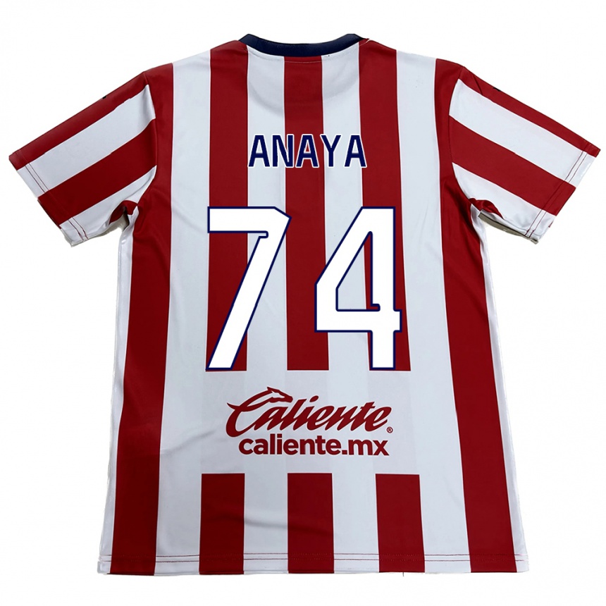 Niño Fútbol Camiseta Mario Anaya #74 Rojo Blanco 1ª Equipación 2024/25 México