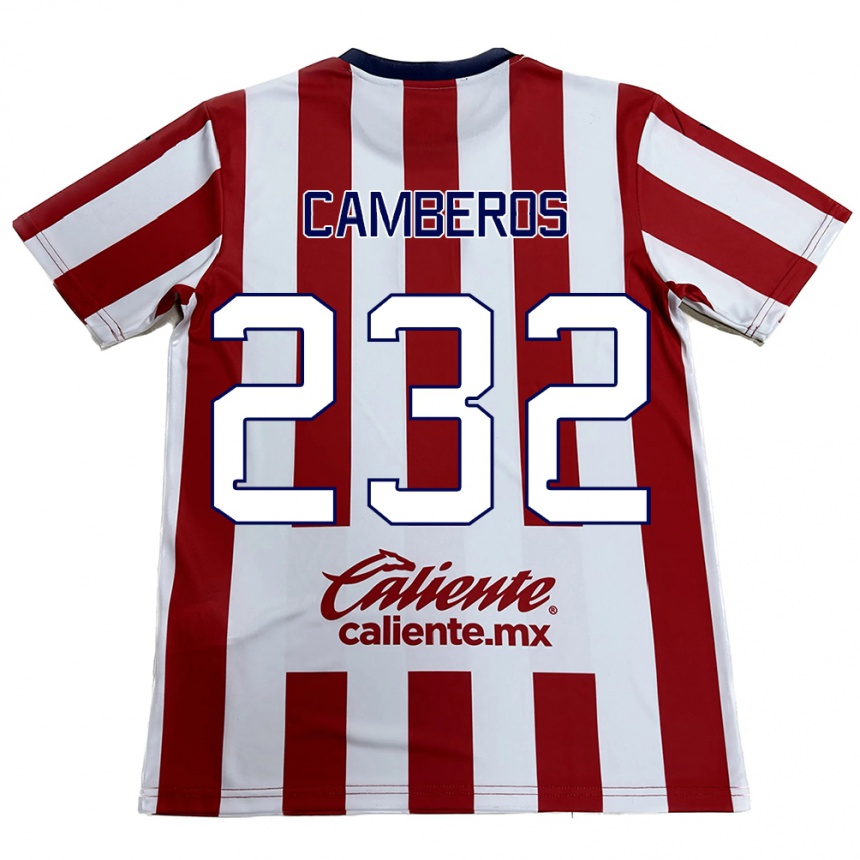 Niño Fútbol Camiseta Hugo Camberos #232 Rojo Blanco 1ª Equipación 2024/25 México