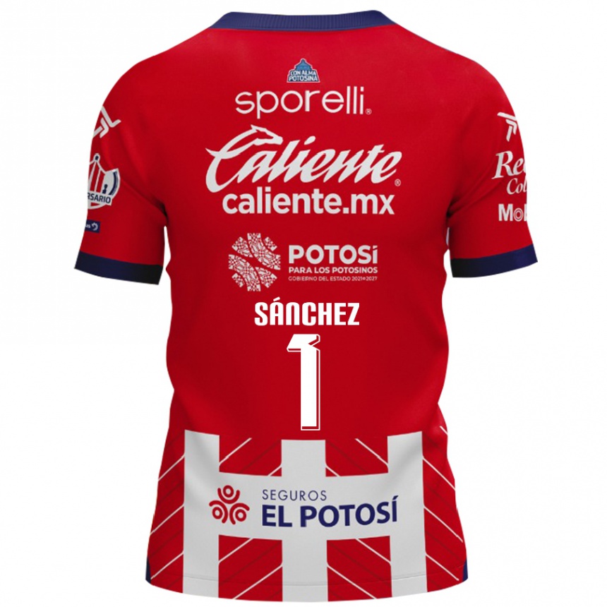 Niño Fútbol Camiseta Andrés Sánchez #1 Rojo Blanco 1ª Equipación 2024/25 México