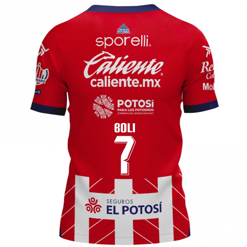 Niño Fútbol Camiseta Franck Boli #7 Rojo Blanco 1ª Equipación 2024/25 México