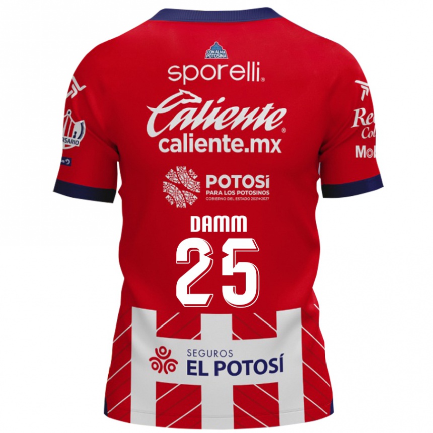 Niño Fútbol Camiseta Jürgen Damm #25 Rojo Blanco 1ª Equipación 2024/25 México