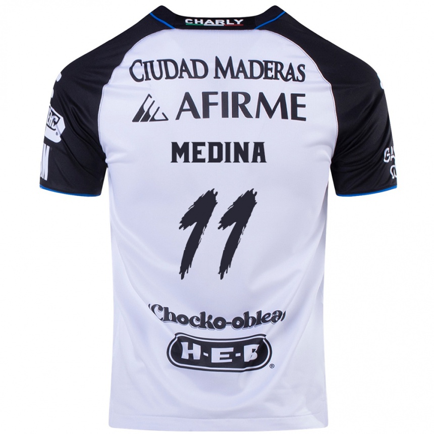 Niño Fútbol Camiseta Alan Medina #11 Azul Negro 1ª Equipación 2024/25 México