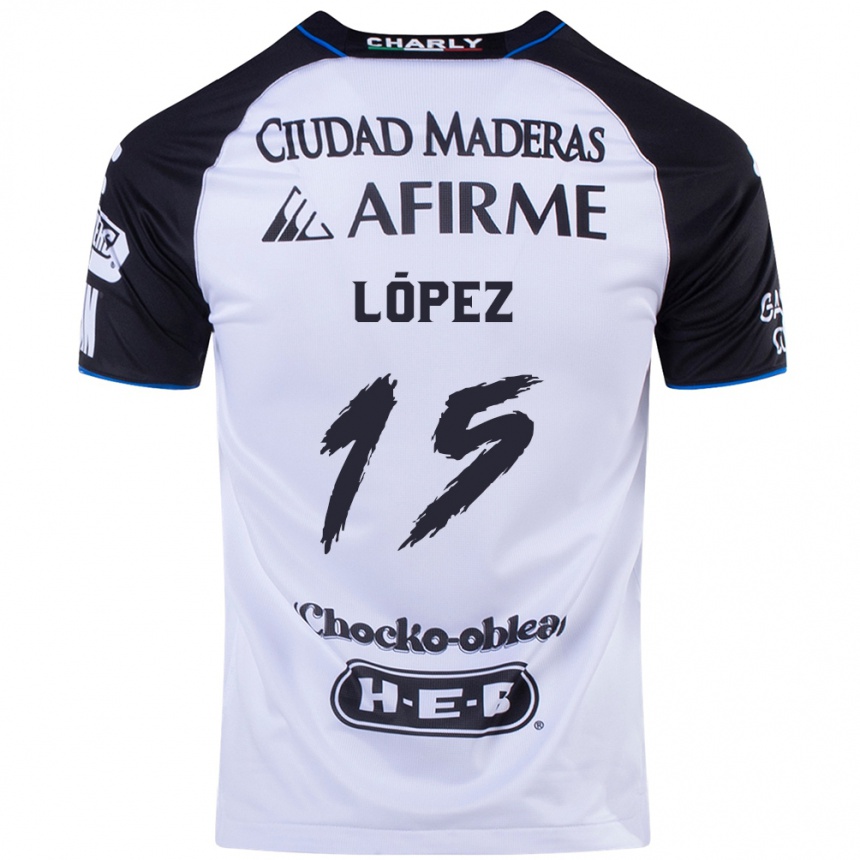 Niño Fútbol Camiseta Víctor López #15 Azul Negro 1ª Equipación 2024/25 México