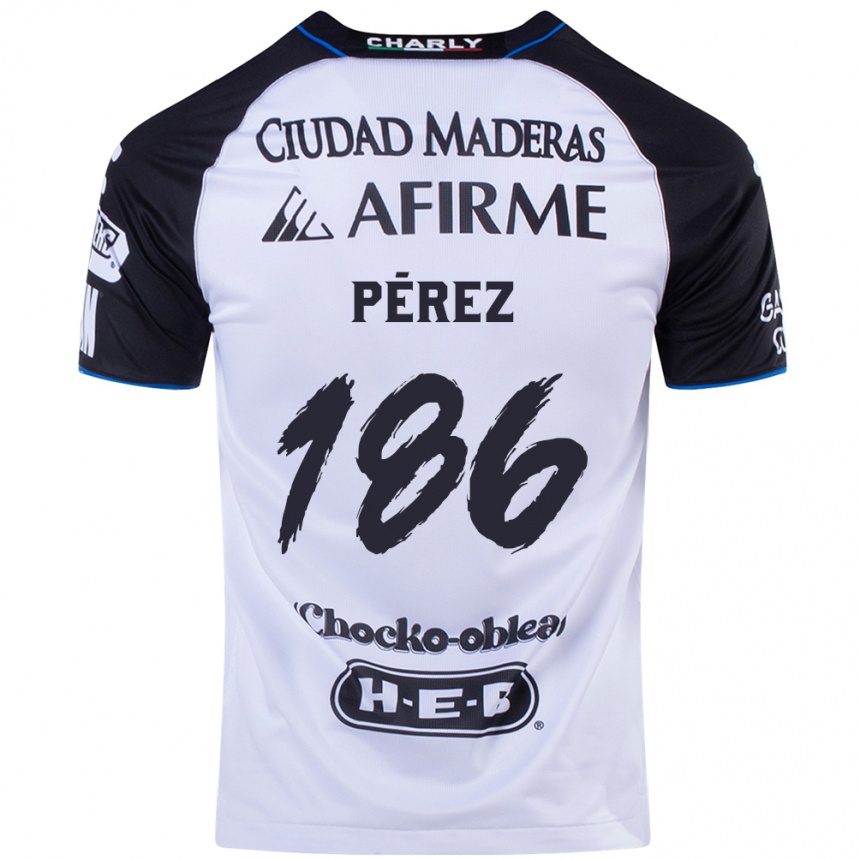 Niño Fútbol Camiseta José Pérez #186 Azul Negro 1ª Equipación 2024/25 México