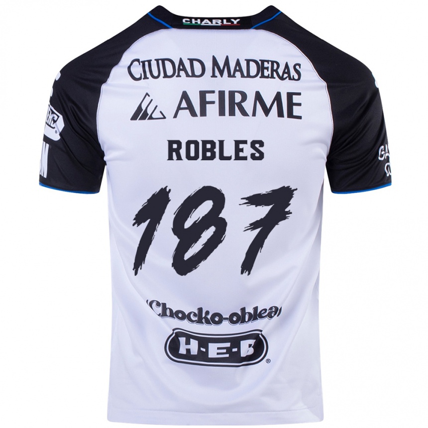 Niño Fútbol Camiseta Juan Robles #187 Azul Negro 1ª Equipación 2024/25 México