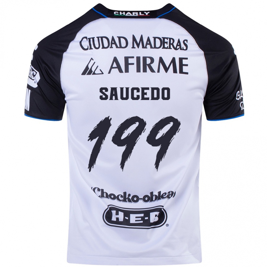 Niño Fútbol Camiseta Christian Saucedo #199 Azul Negro 1ª Equipación 2024/25 México