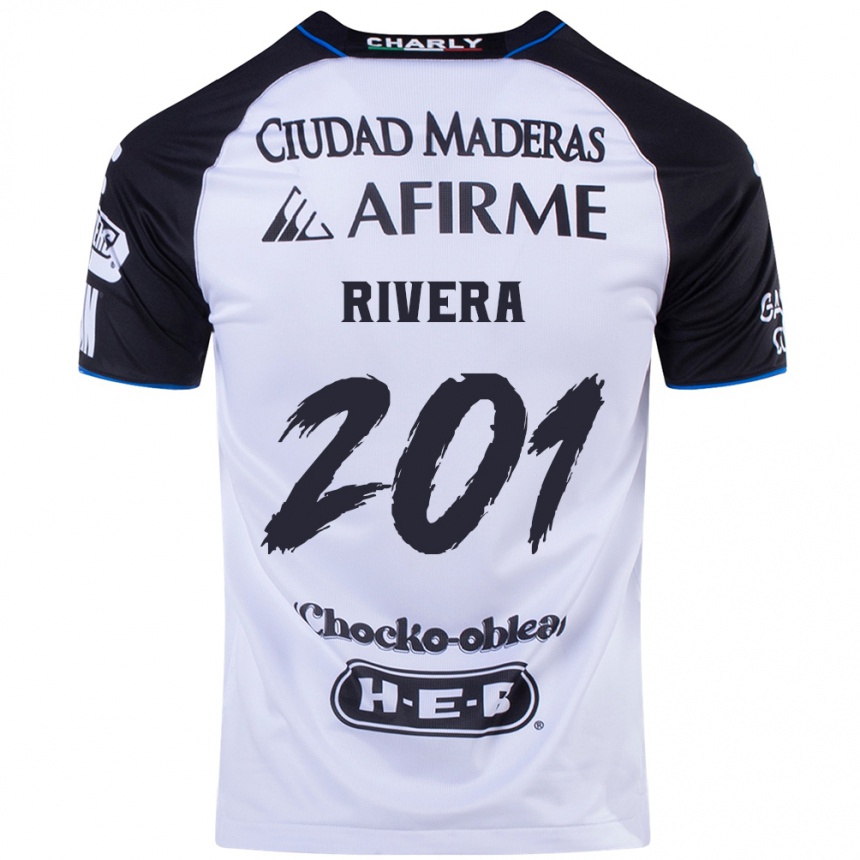 Niño Fútbol Camiseta Christian Rivera #201 Azul Negro 1ª Equipación 2024/25 México