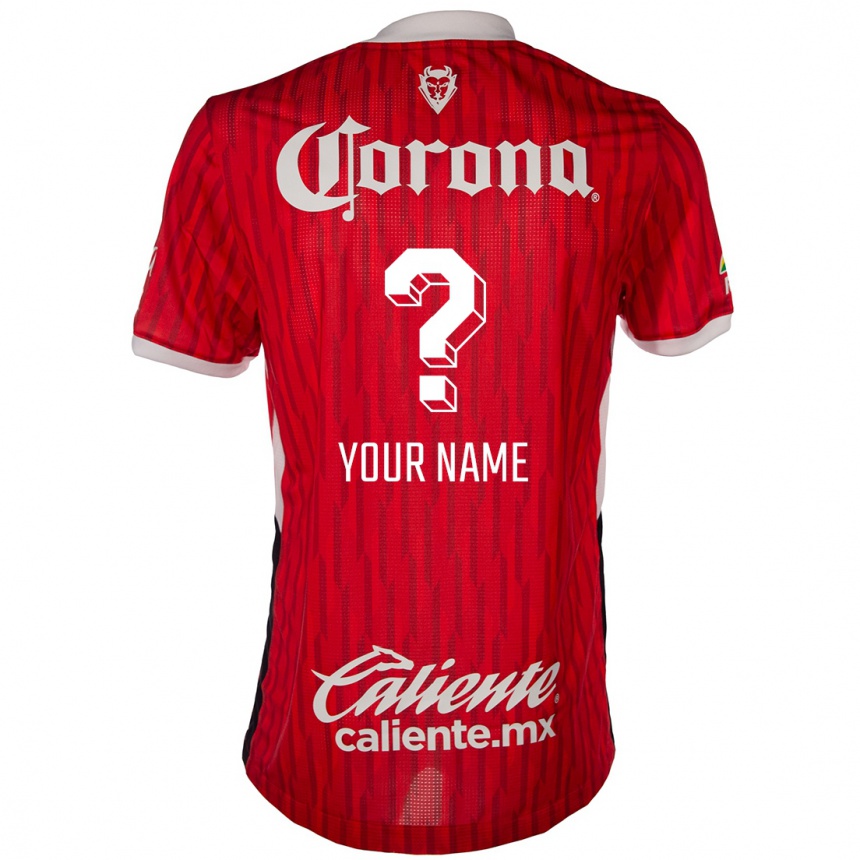 Niño Fútbol Camiseta Su Nombre #0 Rojo Blanco 1ª Equipación 2024/25 México