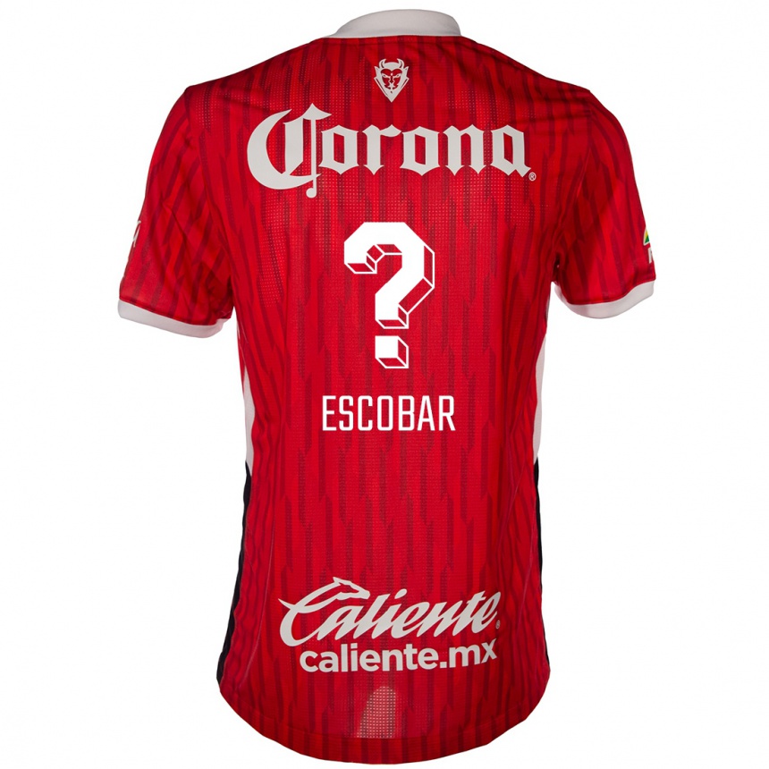 Niño Fútbol Camiseta Juan Escobar #0 Rojo Blanco 1ª Equipación 2024/25 México