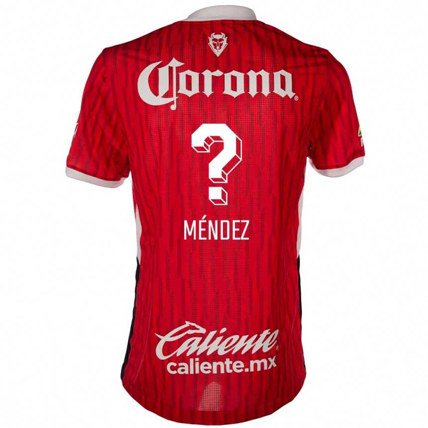 Niño Fútbol Camiseta Bruno Méndez #0 Rojo Blanco 1ª Equipación 2024/25 México