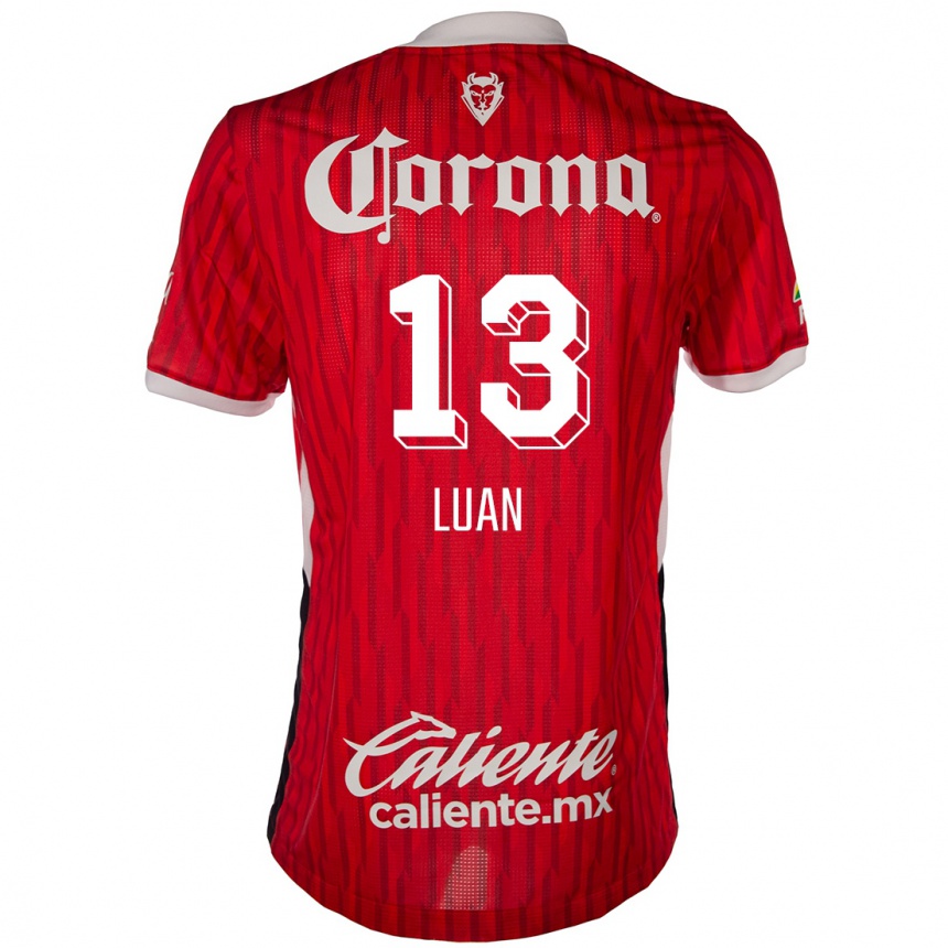 Niño Fútbol Camiseta Luan #13 Rojo Blanco 1ª Equipación 2024/25 México