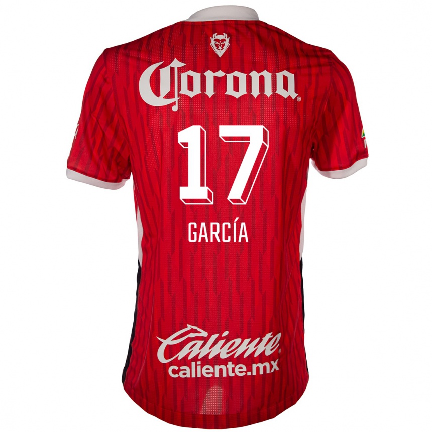 Niño Fútbol Camiseta Brian García #17 Rojo Blanco 1ª Equipación 2024/25 México