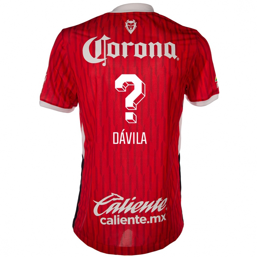 Niño Fútbol Camiseta Dilan Dávila #0 Rojo Blanco 1ª Equipación 2024/25 México