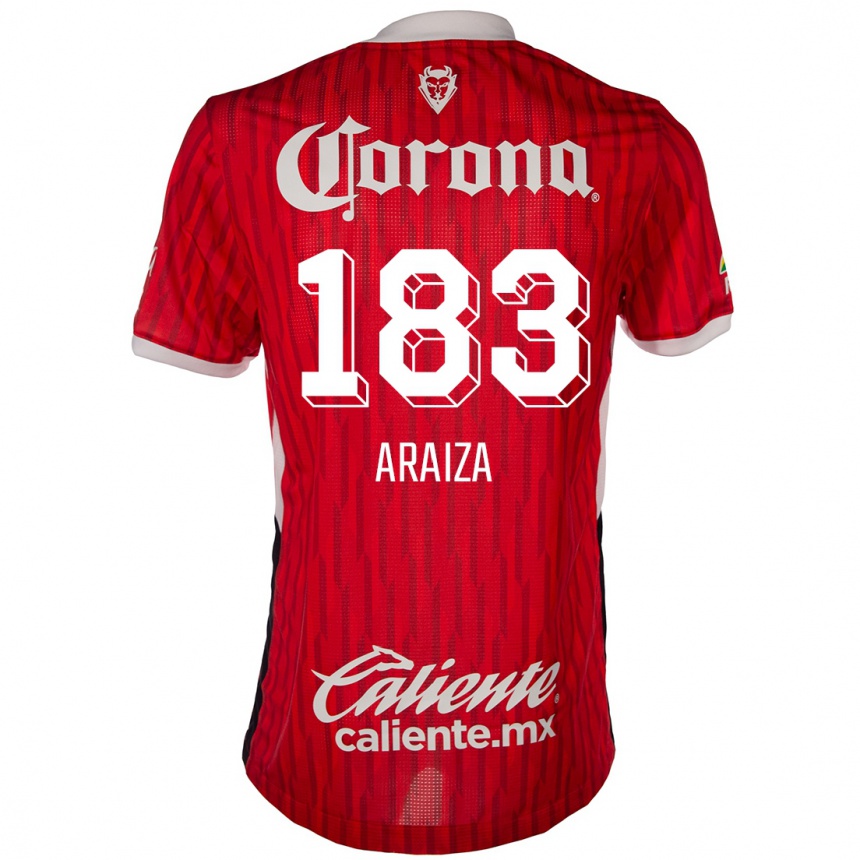 Niño Fútbol Camiseta Daniel Araiza #183 Rojo Blanco 1ª Equipación 2024/25 México