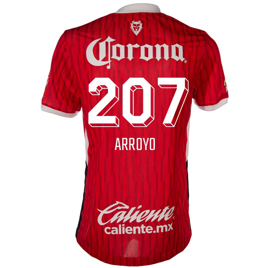 Niño Fútbol Camiseta José Arroyo #207 Rojo Blanco 1ª Equipación 2024/25 México