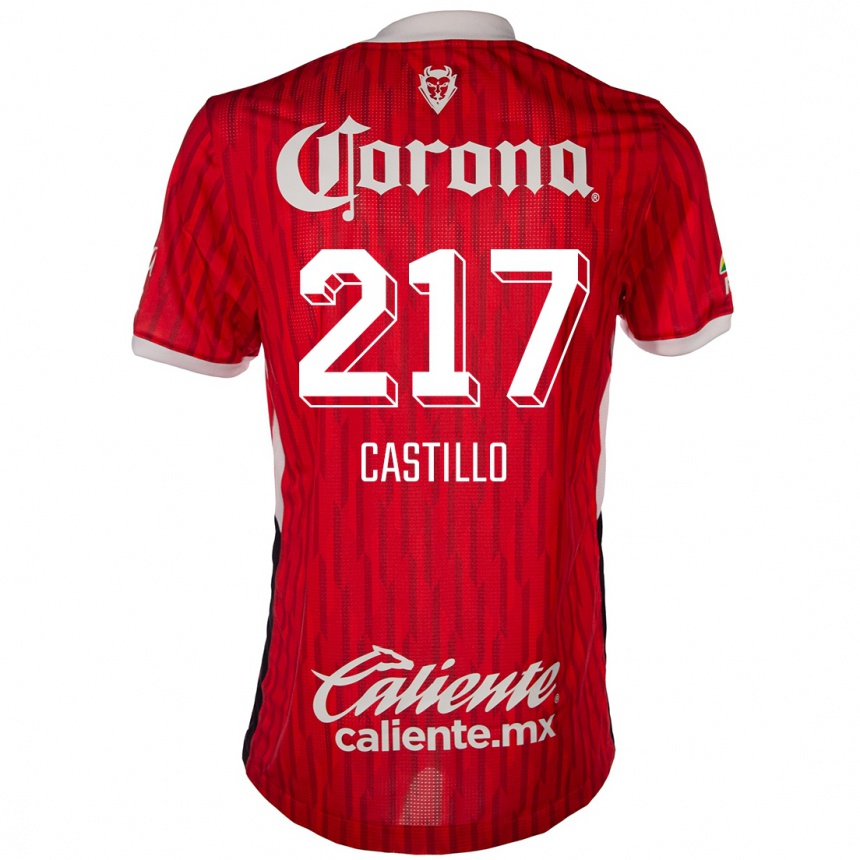 Niño Fútbol Camiseta Klever Castillo #217 Rojo Blanco 1ª Equipación 2024/25 México