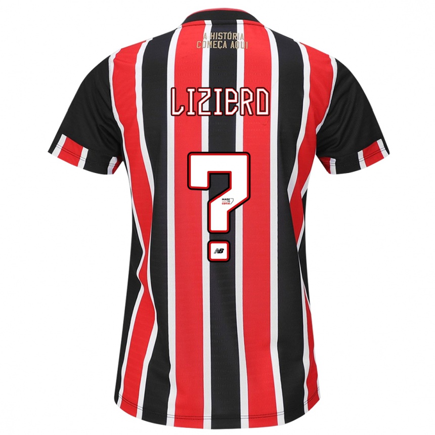 Niño Fútbol Camiseta Liziero #0 Negro Rojo Blanco 2ª Equipación 2024/25 México