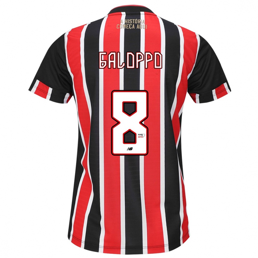 Niño Fútbol Camiseta Giuliano Galoppo #8 Negro Rojo Blanco 2ª Equipación 2024/25 México