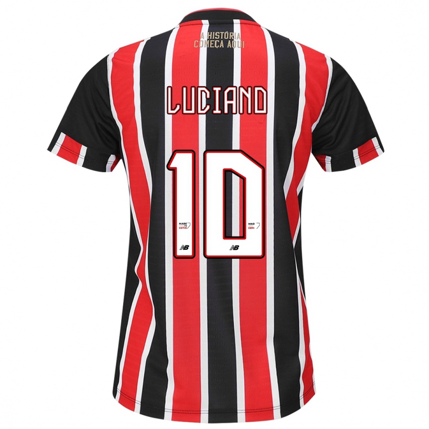 Niño Fútbol Camiseta Luciano #10 Negro Rojo Blanco 2ª Equipación 2024/25 México