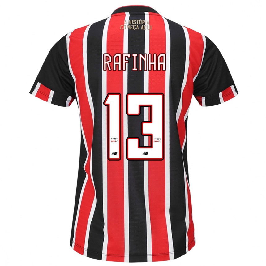 Niño Fútbol Camiseta Rafinha #13 Negro Rojo Blanco 2ª Equipación 2024/25 México