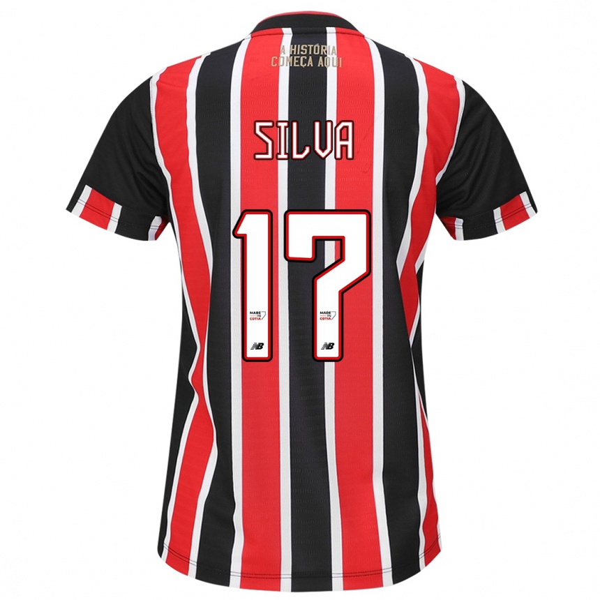 Niño Fútbol Camiseta André Silva #17 Negro Rojo Blanco 2ª Equipación 2024/25 México