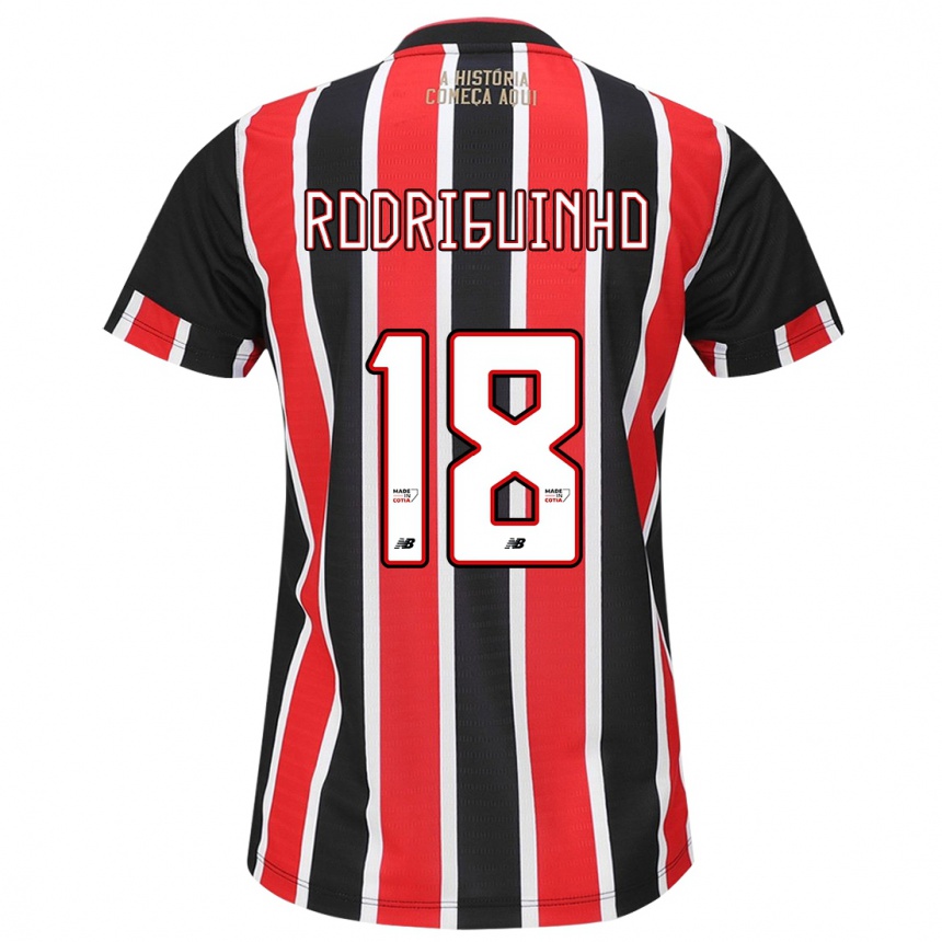 Niño Fútbol Camiseta Rodriguinho #18 Negro Rojo Blanco 2ª Equipación 2024/25 México