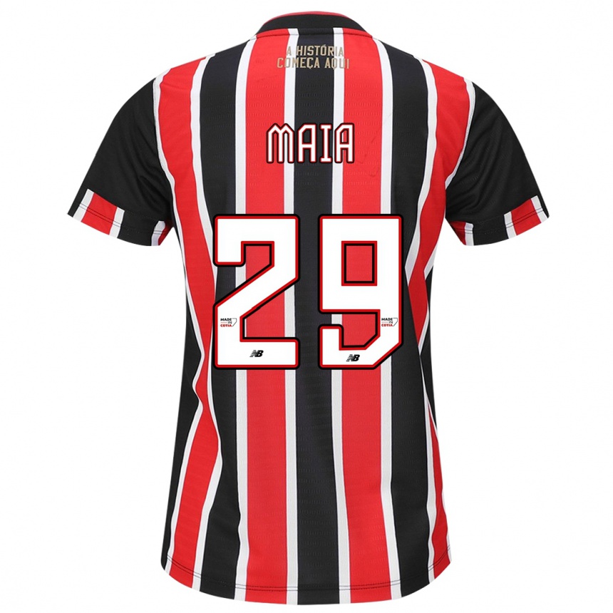 Niño Fútbol Camiseta Pablo Maia #29 Negro Rojo Blanco 2ª Equipación 2024/25 México