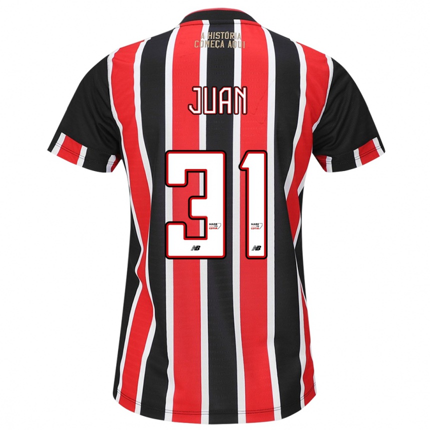 Niño Fútbol Camiseta Juan #31 Negro Rojo Blanco 2ª Equipación 2024/25 México