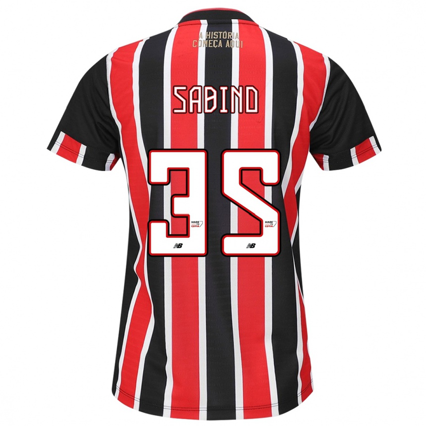 Niño Fútbol Camiseta Sabino #35 Negro Rojo Blanco 2ª Equipación 2024/25 México