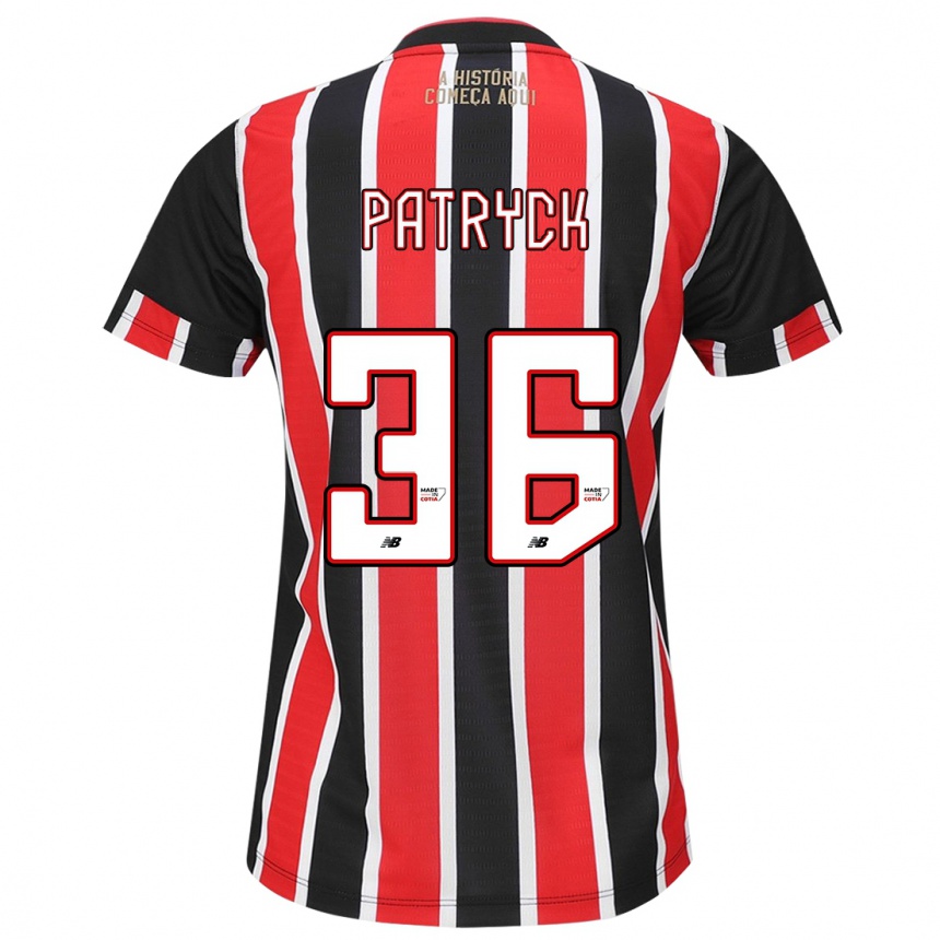 Niño Fútbol Camiseta Patryck #36 Negro Rojo Blanco 2ª Equipación 2024/25 México