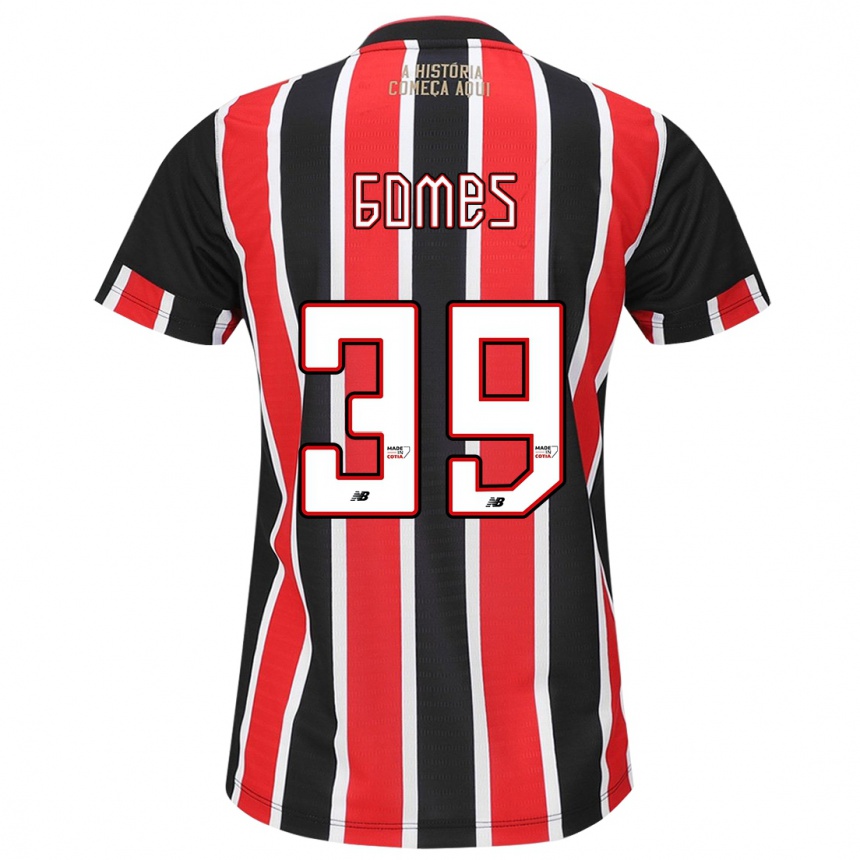 Niño Fútbol Camiseta William Gomes #39 Negro Rojo Blanco 2ª Equipación 2024/25 México