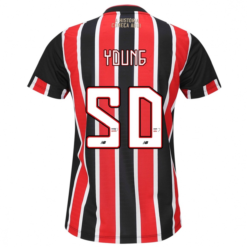 Niño Fútbol Camiseta Young #50 Negro Rojo Blanco 2ª Equipación 2024/25 México