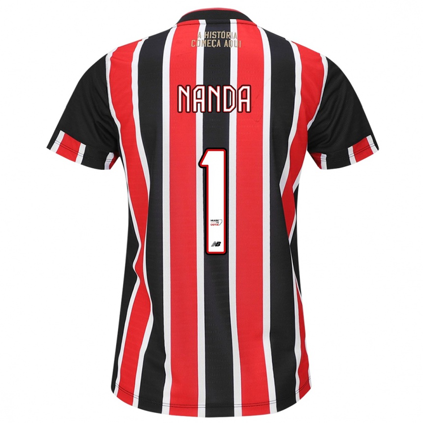 Niño Fútbol Camiseta Nanda #1 Negro Rojo Blanco 2ª Equipación 2024/25 México