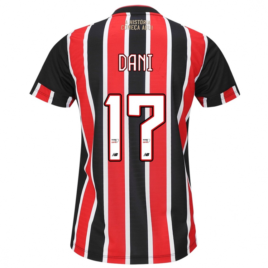 Niño Fútbol Camiseta Dani #17 Negro Rojo Blanco 2ª Equipación 2024/25 México