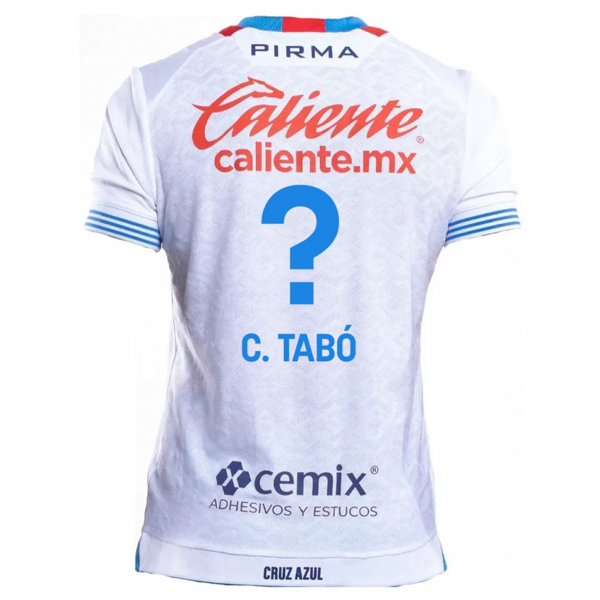 Niño Fútbol Camiseta Christian Tabó #0 Blanco Azul 2ª Equipación 2024/25 México