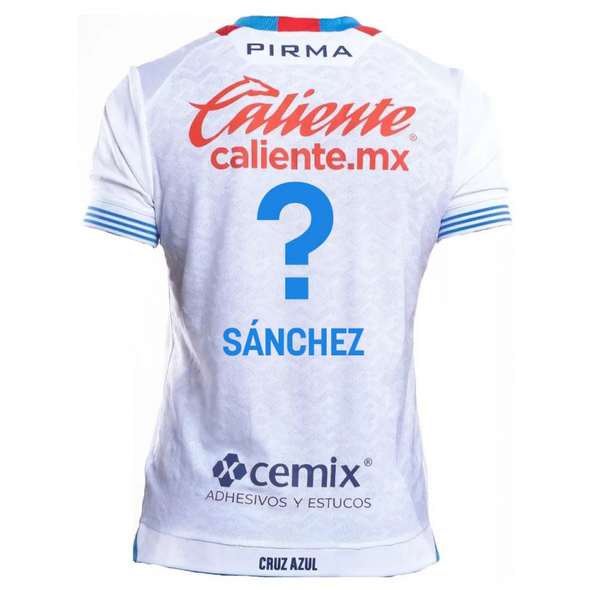 Niño Fútbol Camiseta Jorge Sánchez #0 Blanco Azul 2ª Equipación 2024/25 México