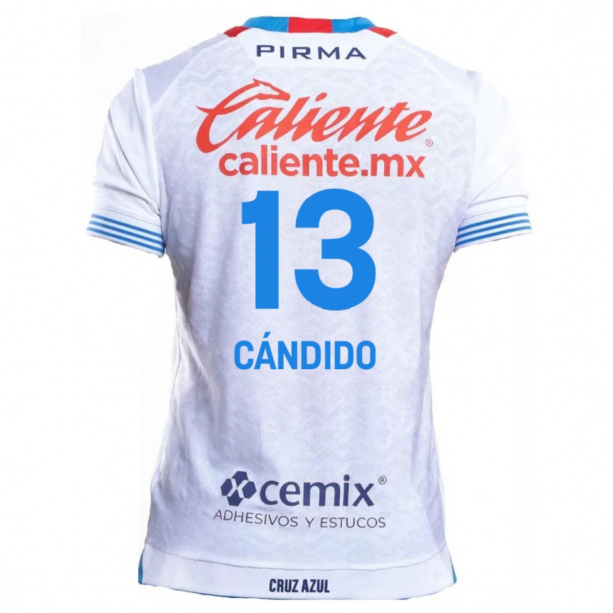 Niño Fútbol Camiseta Camilo Cándido #13 Blanco Azul 2ª Equipación 2024/25 México