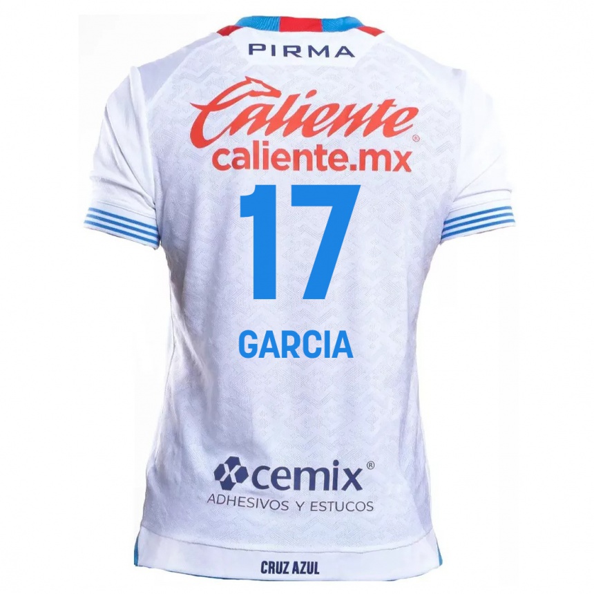 Niño Fútbol Camiseta Amaury Garcia #17 Blanco Azul 2ª Equipación 2024/25 México