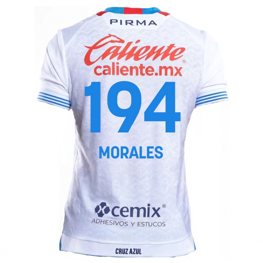 Niño Fútbol Camiseta Amaury Morales #194 Blanco Azul 2ª Equipación 2024/25 México