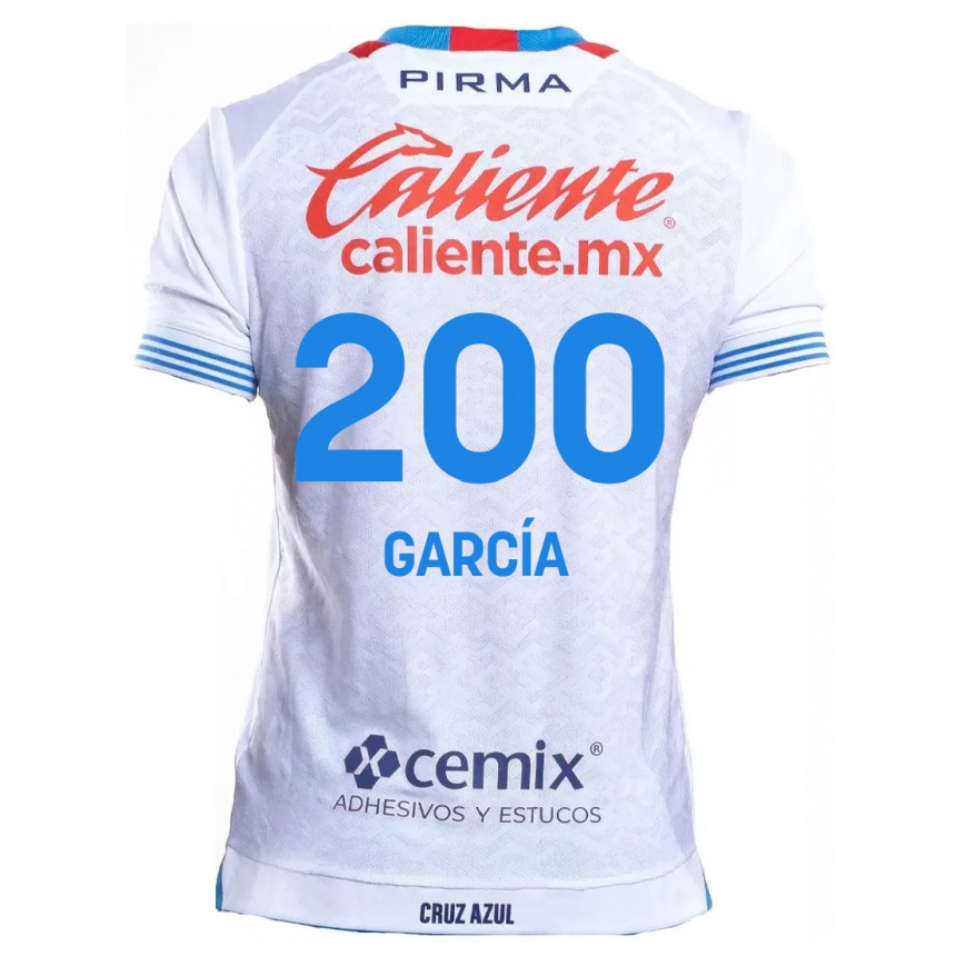 Niño Fútbol Camiseta Jorge García #200 Blanco Azul 2ª Equipación 2024/25 México