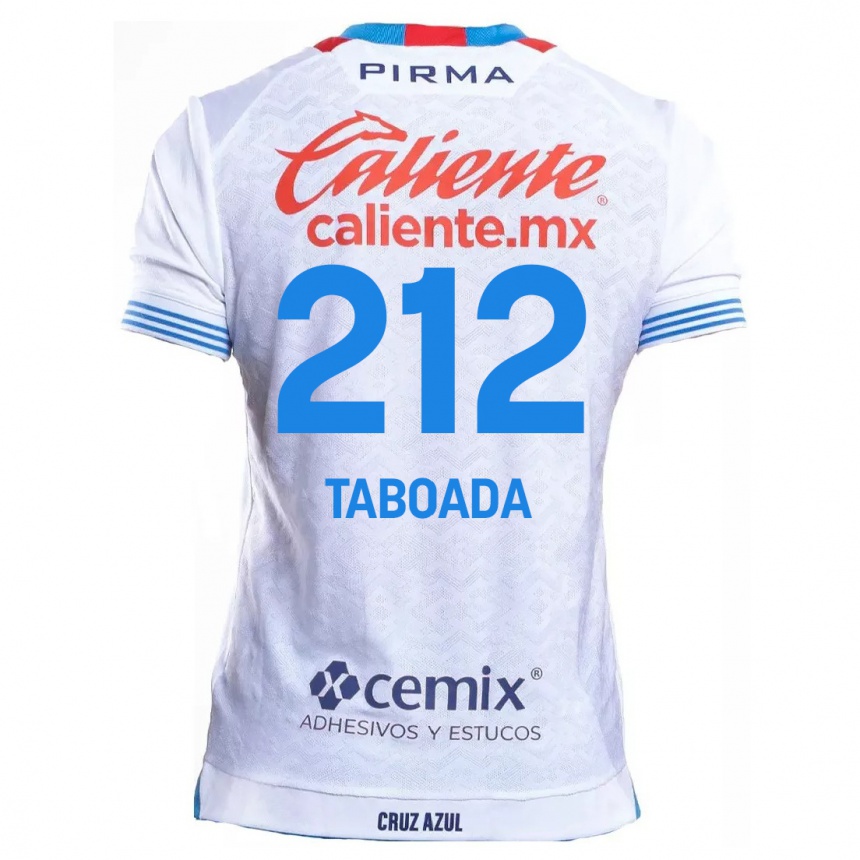 Niño Fútbol Camiseta Víctor Taboada #212 Blanco Azul 2ª Equipación 2024/25 México