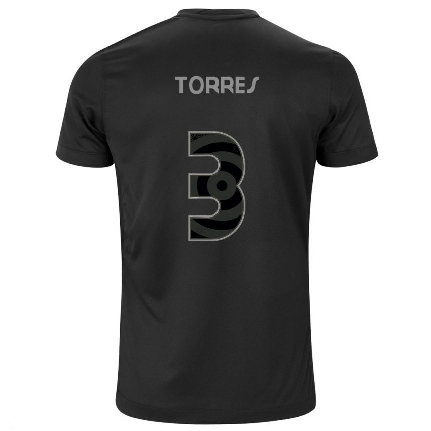 Niño Fútbol Camiseta Félix Torres #3 Negro 2ª Equipación 2024/25 México