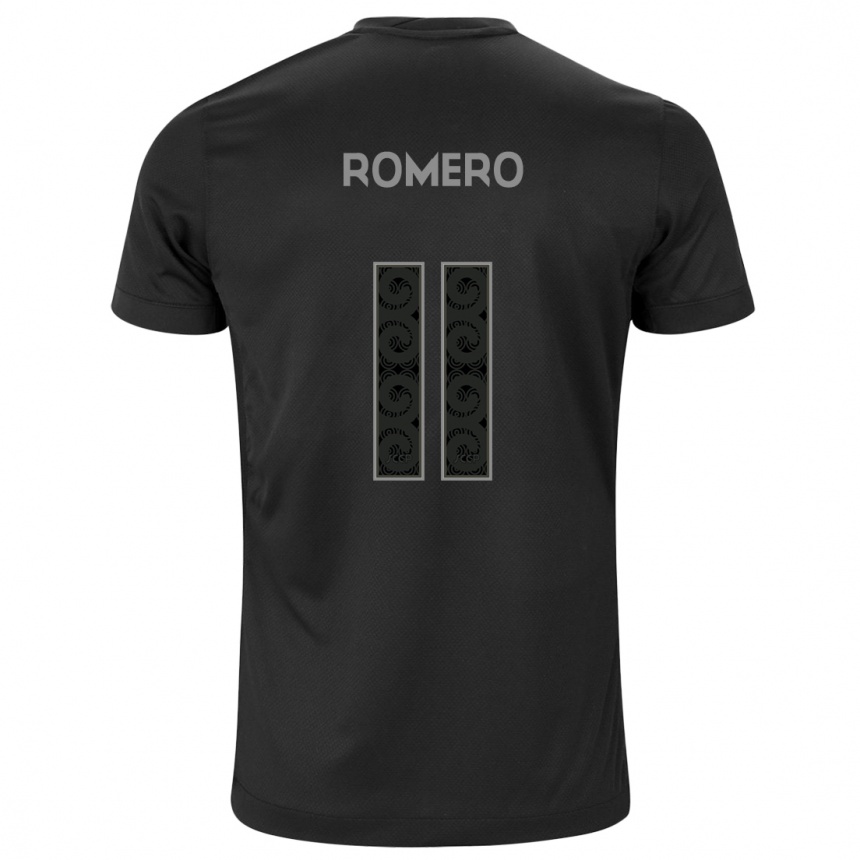 Niño Fútbol Camiseta Angel Romero #11 Negro 2ª Equipación 2024/25 México