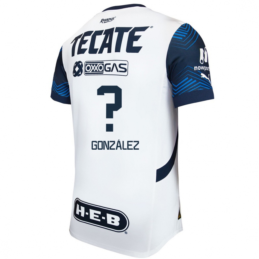 Niño Fútbol Camiseta Irvin González #0 Blanco Azul 2ª Equipación 2024/25 México