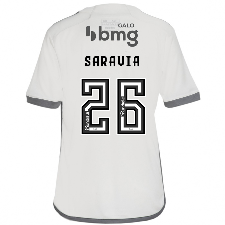 Niño Fútbol Camiseta Renzo Saravia #26 Blanquecino 2ª Equipación 2024/25 México