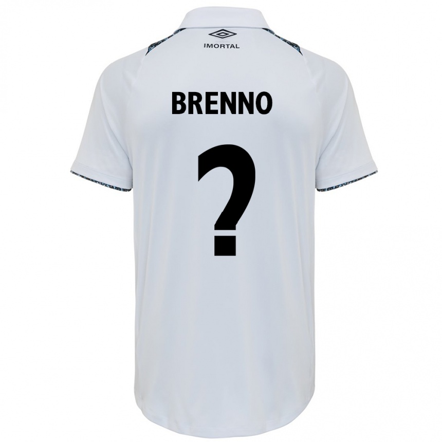 Niño Fútbol Camiseta Brenno #0 Blanco Azul 2ª Equipación 2024/25 México