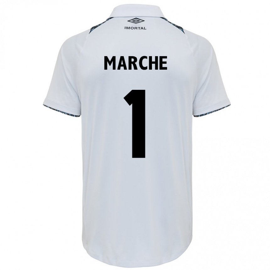 Niño Fútbol Camiseta Agustín Marchesín #1 Blanco Azul 2ª Equipación 2024/25 México