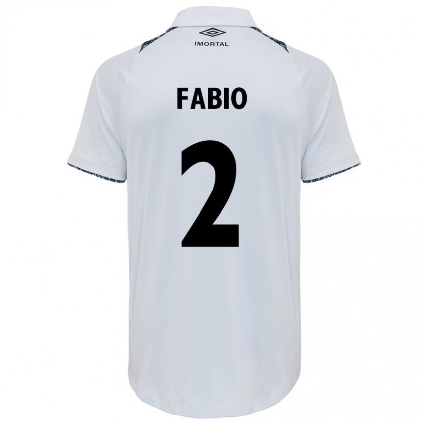 Niño Fútbol Camiseta Fábio #2 Blanco Azul 2ª Equipación 2024/25 México